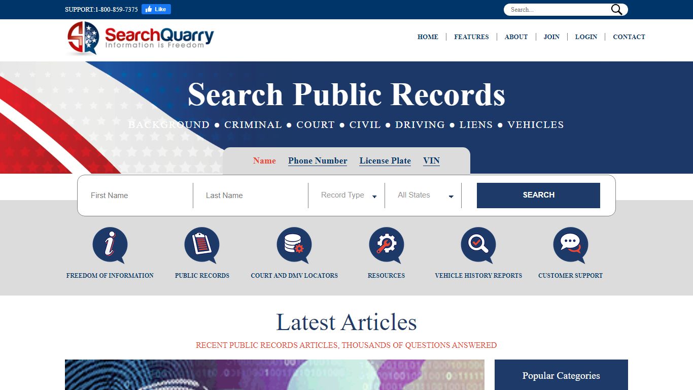 SearchQuarry - Background Checks, License Plate Searches, & More